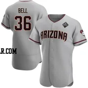 Josh Bell Men's Arizona Diamondbacks Gray Authentic Road 2023 World Series Jersey