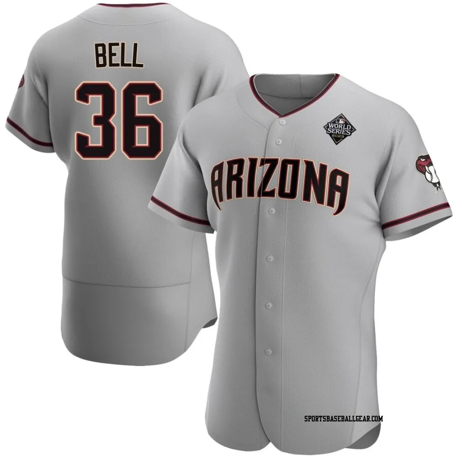 Josh Bell Men's Arizona Diamondbacks Gray Authentic Road 2023 World Series Jersey