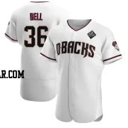 Josh Bell Men's Arizona Diamondbacks White Authentic Crimson Home 2023 World Series Jersey