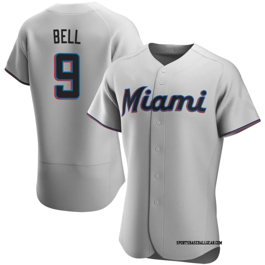 Josh Bell Men's Miami Marlins Gray Authentic Road Jersey