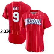 Josh Bell Men's Miami Marlins Red Authentic 2021 City Connect Jersey