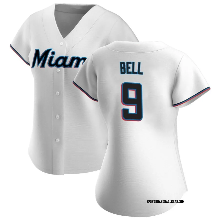 Josh Bell Women's Miami Marlins White Authentic Home Jersey