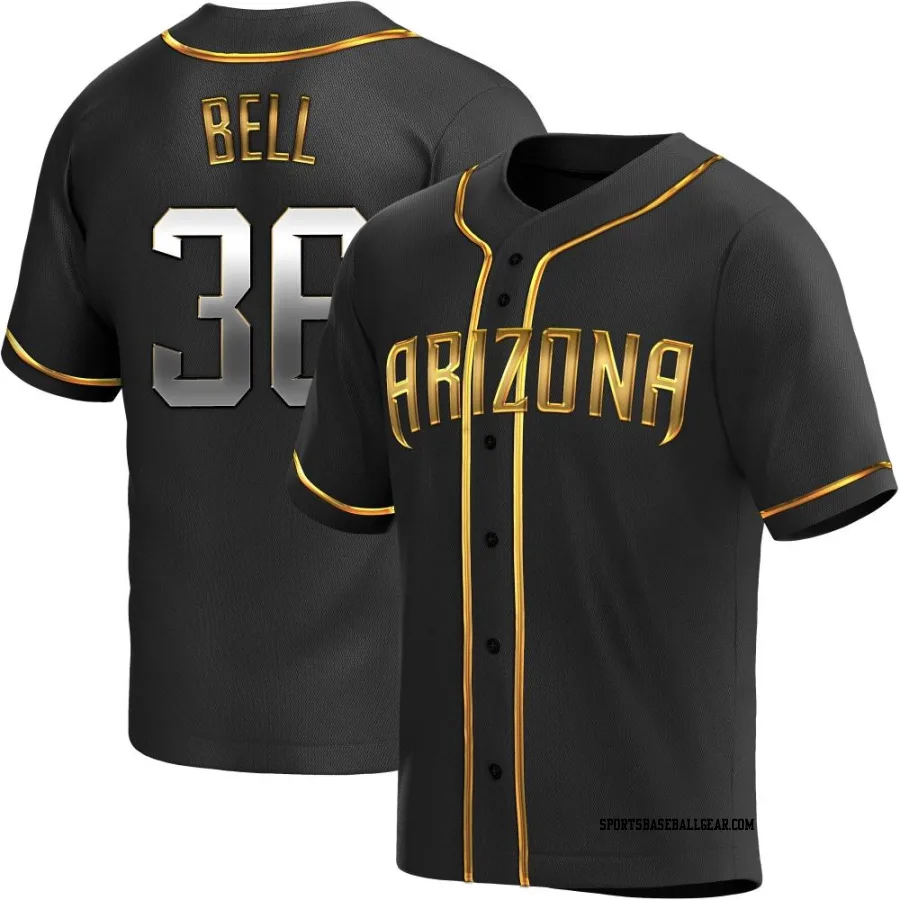 Josh Bell Youth Arizona Diamondbacks Black Golden Replica Alternate Jersey