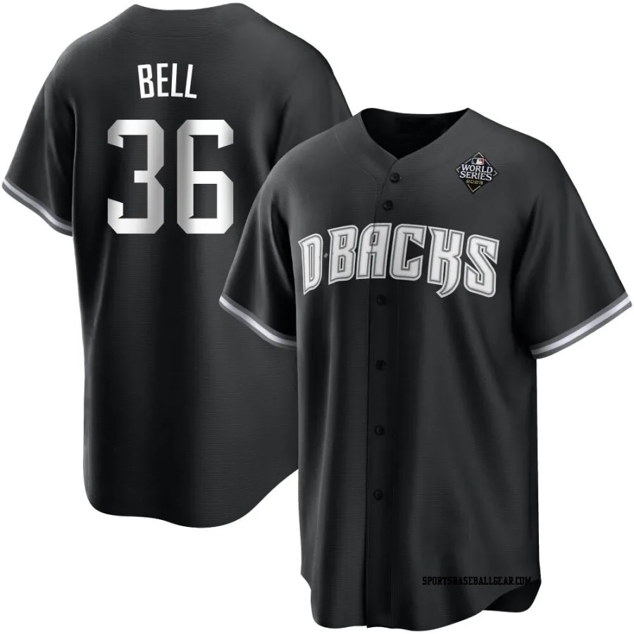 Josh Bell Youth Arizona Diamondbacks White Replica Black 2023 World Series Jersey