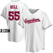 Josh Bell Youth Cleveland Guardians White Replica Home Jersey