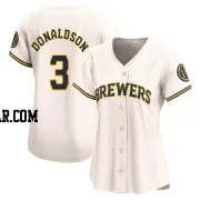 Josh Donaldson Women's Milwaukee Brewers Cream Limited Home Jersey