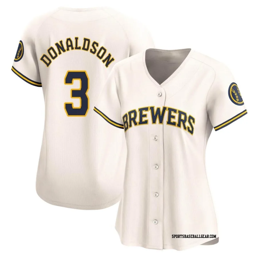 Josh Donaldson Women's Milwaukee Brewers Cream Limited Home Jersey