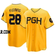 Josh Fleming Men's Pittsburgh Pirates Gold Replica 2023 City Connect Jersey