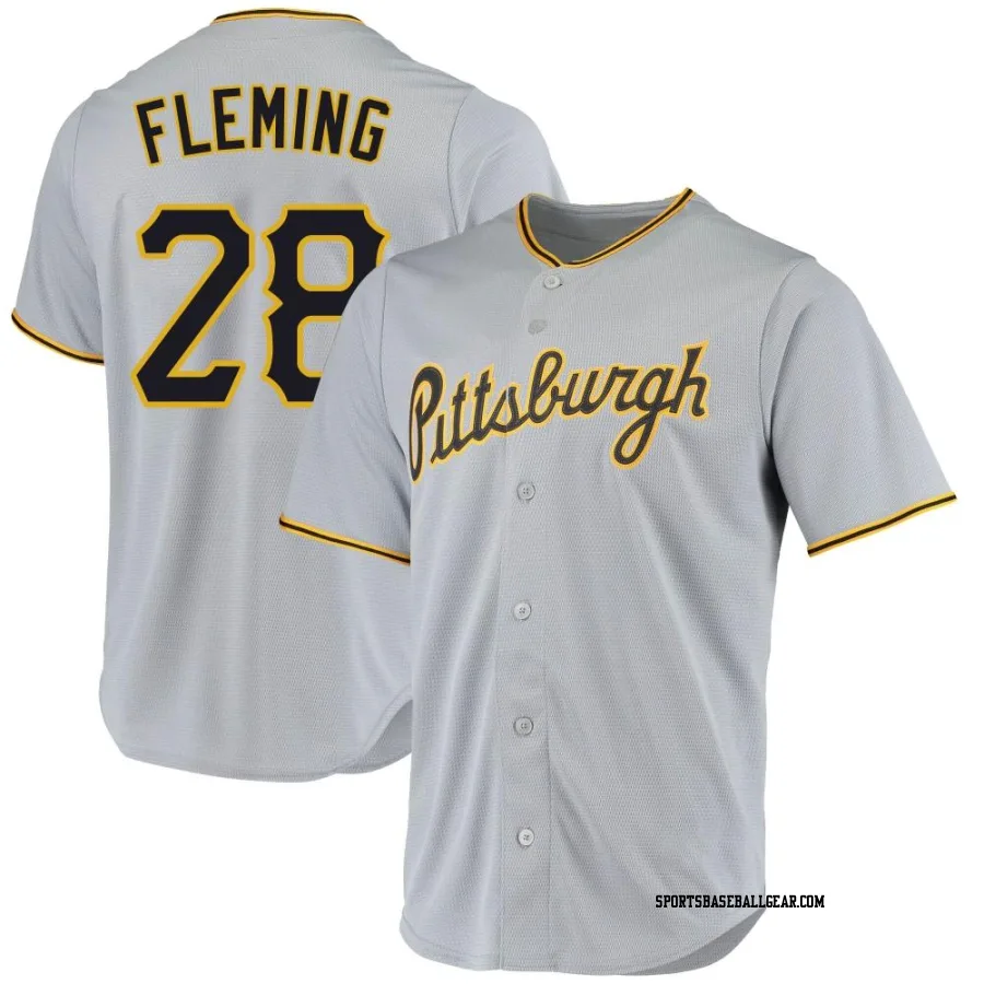 Josh Fleming Men's Pittsburgh Pirates Gray Replica Road Jersey