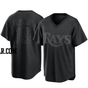 Josh Fleming Men's Tampa Bay Rays Black Replica Pitch Fashion Jersey