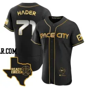 Josh Hader Men's Houston Astros Black/Gold Authentic 2023 Space City Ready 2 Reign Flex Base Jersey