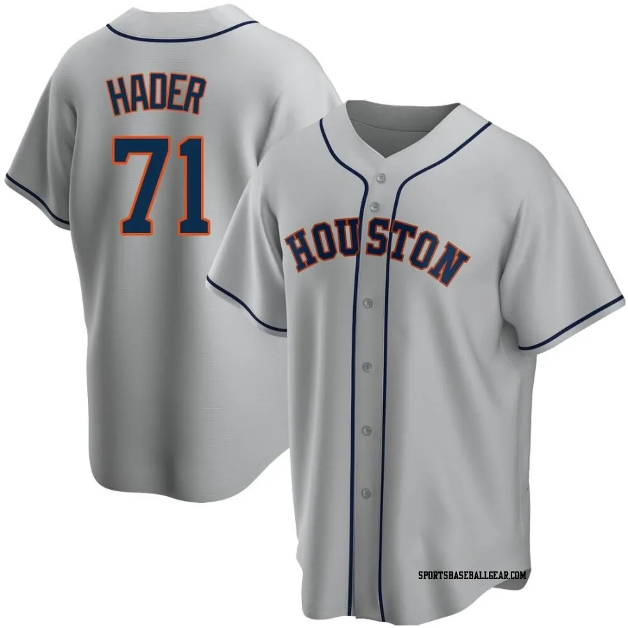 Josh Hader Men's Houston Astros Gray Replica Road Jersey