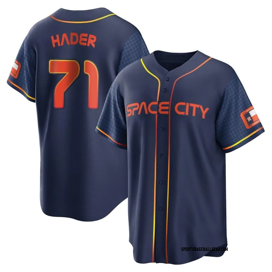 Josh Hader Men's Houston Astros Navy Replica 2022 City Connect Jersey