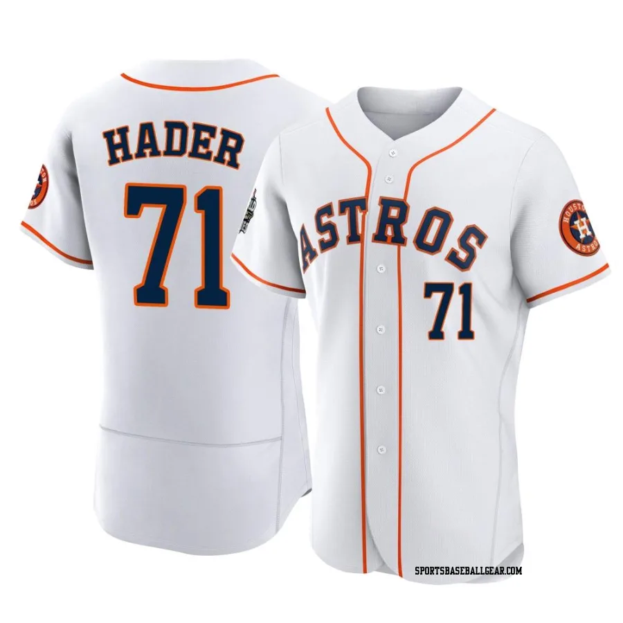 Josh Hader Men's Houston Astros White Authentic 2022 World Series Home Jersey