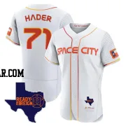 Josh Hader Men's Houston Astros White Authentic 2023 Space City Ready 2 Reign Flex Base Jersey