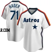 Josh Hader Men's Houston Astros White Replica Home Cooperstown Collection Team Jersey