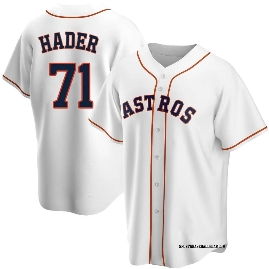 Josh Hader Men's Houston Astros White Replica Home Jersey