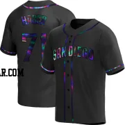 Josh Hader Men's San Diego Padres Black Holographic Replica Alternate Jersey