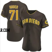 Josh Hader Men's San Diego Padres Brown Authentic Road Jersey