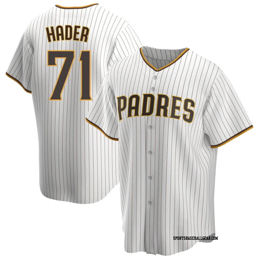 Josh Hader Men's San Diego Padres White/Brown Replica Home Jersey