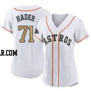 Josh Hader Women's Houston Astros Gold Authentic White 2023 Collection Jersey