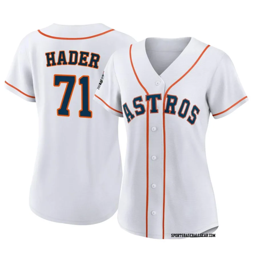 Josh Hader Women's Houston Astros White Authentic 2022 World Series Home Jersey