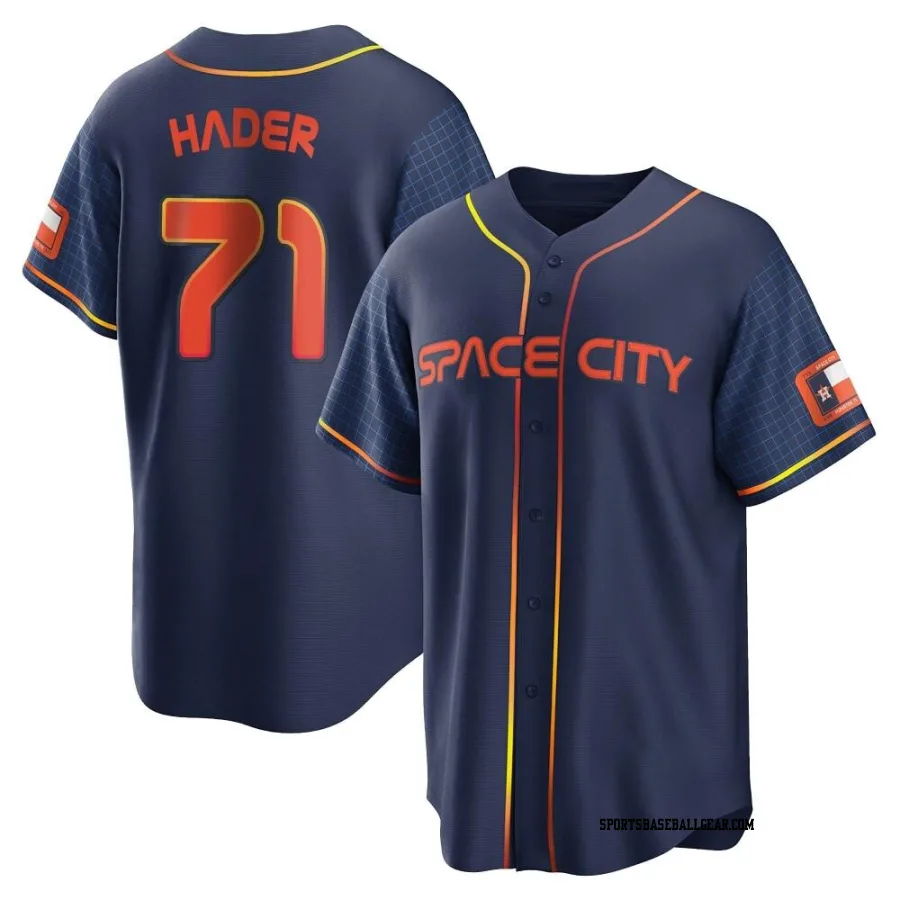 Josh Hader Youth Houston Astros Navy Replica 2022 City Connect Jersey