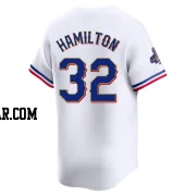 Josh Hamilton Men's Texas Rangers Gold Limited White 2024 Collection Jersey