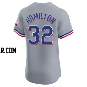 Josh Hamilton Men's Texas Rangers Gray Elite Road Jersey