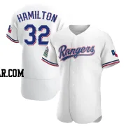 Josh Hamilton Men's Texas Rangers White Authentic Home Jersey