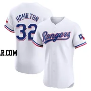 Josh Hamilton Men's Texas Rangers White Elite Home Jersey