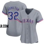 Josh Hamilton Women's Texas Rangers Gray Limited Away Jersey