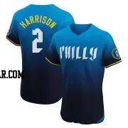 Josh Harrison Men's Philadelphia Phillies Blue Elite 2024 City Connect Jersey