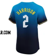 Josh Harrison Men's Philadelphia Phillies Blue Elite 2024 City Connect Jersey