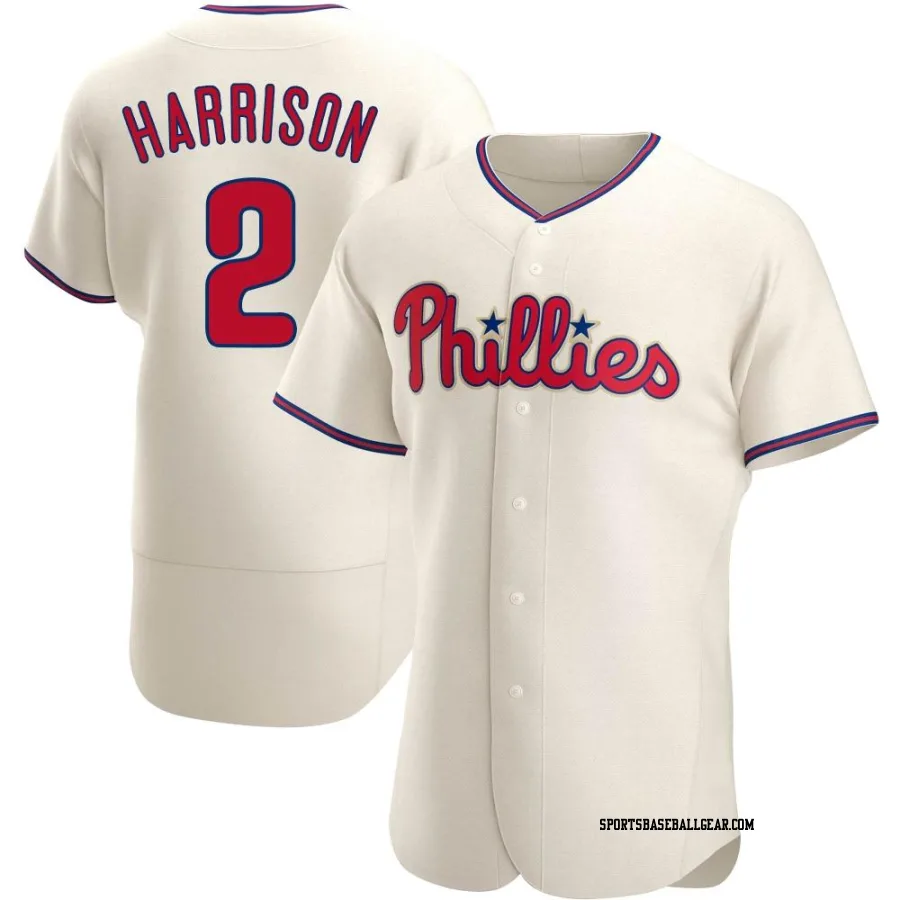 Josh Harrison Men's Philadelphia Phillies Cream Authentic Alternate Jersey