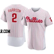 Josh Harrison Men's Philadelphia Phillies White Authentic 2022 World Series Home Jersey