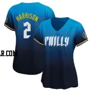 Josh Harrison Women's Philadelphia Phillies Blue Limited 2024 City Connect Jersey