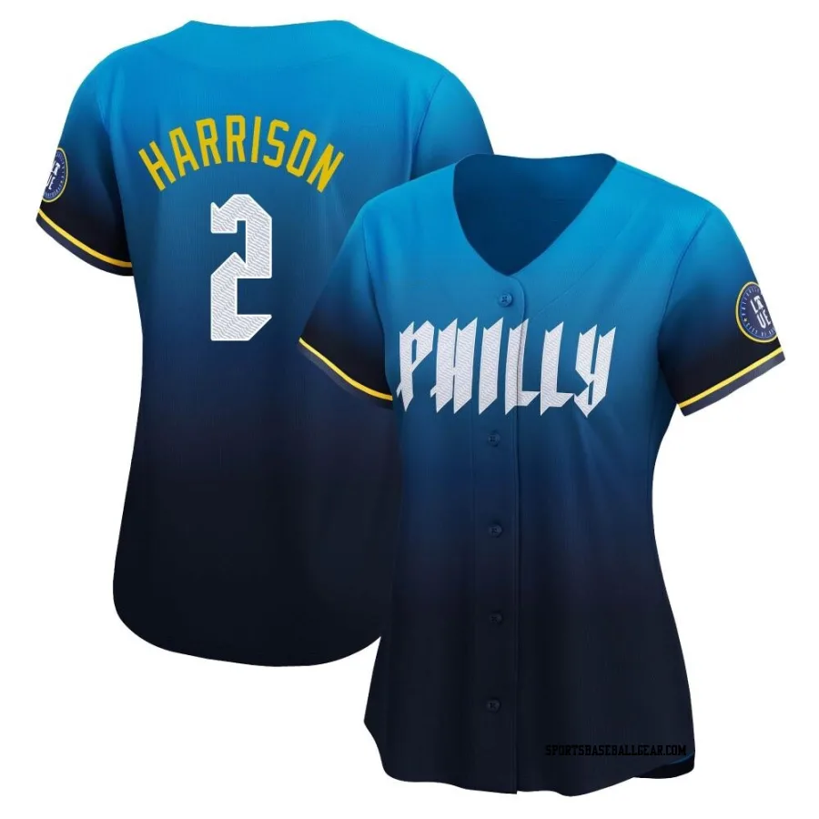 Josh Harrison Women's Philadelphia Phillies Blue Limited 2024 City Connect Jersey