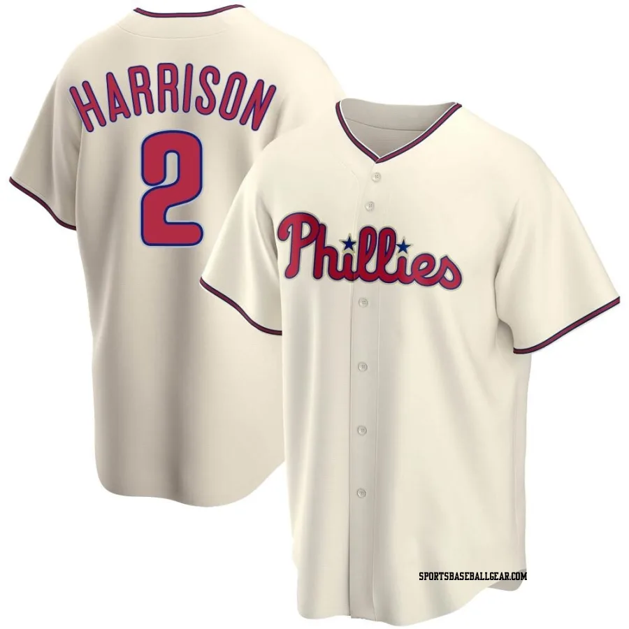 Josh Harrison Youth Philadelphia Phillies Cream Replica Alternate Jersey