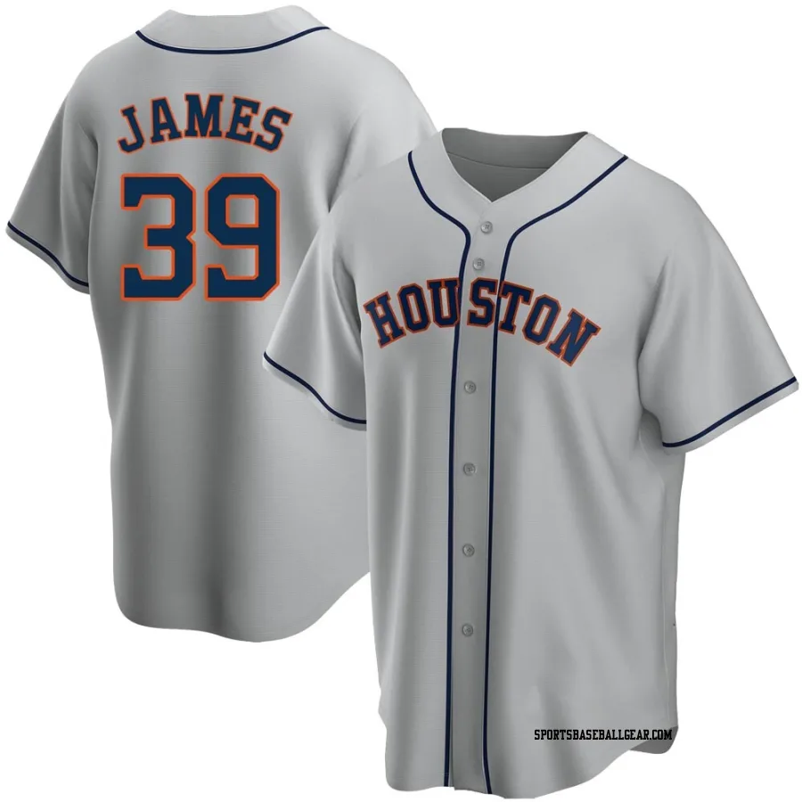 Josh James Men's Houston Astros Gray Replica Road Jersey