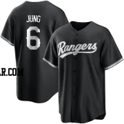 Josh Jung Men's Texas Rangers Black/White Replica Jersey