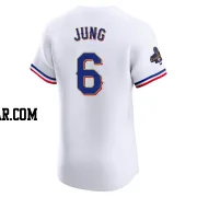 Josh Jung Men's Texas Rangers Gold Elite White 2024 Collection Jersey