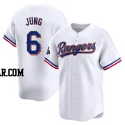 Josh Jung Men's Texas Rangers Gold Limited White 2024 Collection Jersey