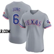 Josh Jung Men's Texas Rangers Gray Elite Road Jersey