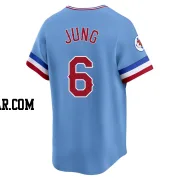 Josh Jung Men's Texas Rangers Light Blue Limited Cooperstown Collection Jersey