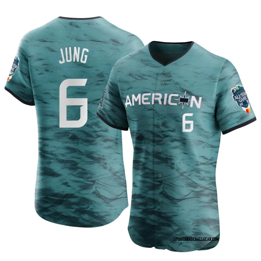 Josh Jung Men's Texas Rangers Teal Elite American League Game Vapor Premier 2023 All-Star Jersey