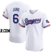 Josh Jung Men's Texas Rangers White Elite Home Jersey