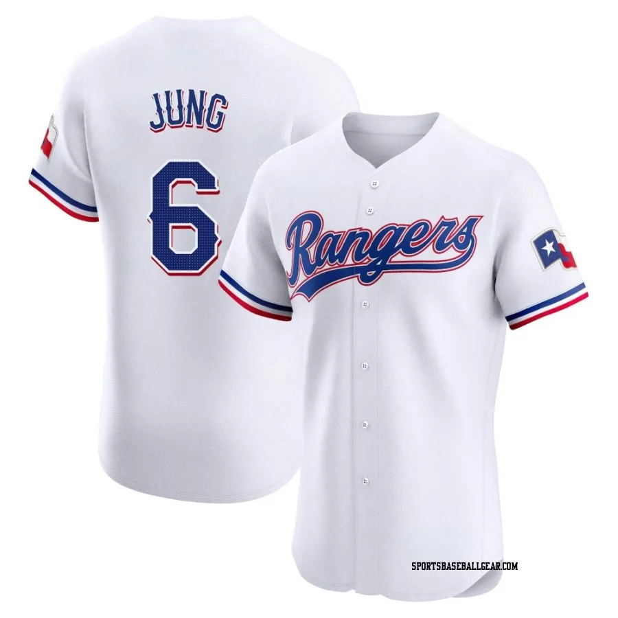 Josh Jung Men's Texas Rangers White Elite Home Jersey