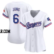 Josh Jung Women's Texas Rangers White Limited Home Jersey