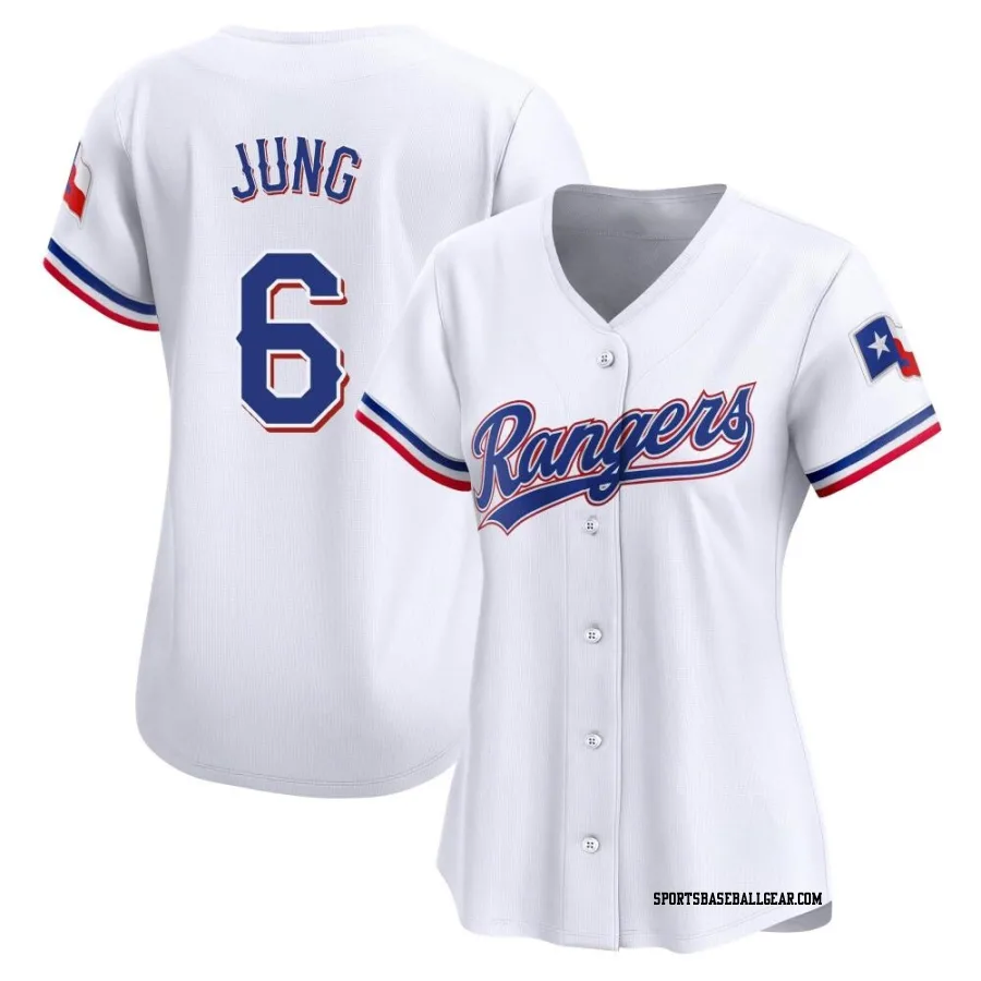 Josh Jung Women's Texas Rangers White Limited Home Jersey